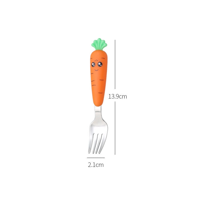 Cute Carrot Stainless Steel Tableware 1 Piece