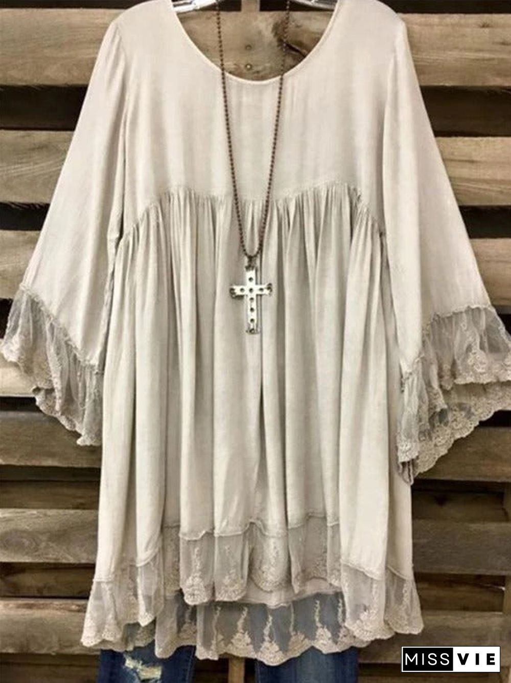 Women's Scoop-Neck Lace Tops