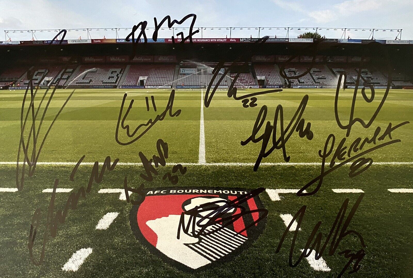 AFC Bournemouth Photo Poster painting Signed By 21/22 Squad Inc Lerma, Marcondes, Solanki, Proof