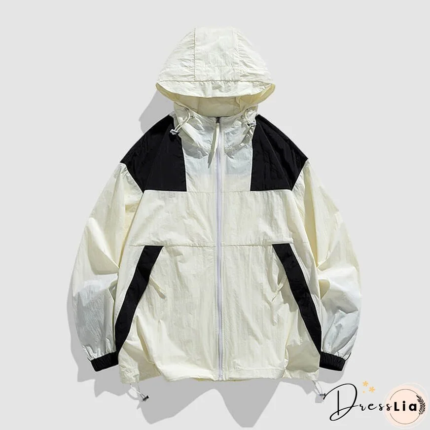 Splicing Casual Breathable Sunproof QD Jacket