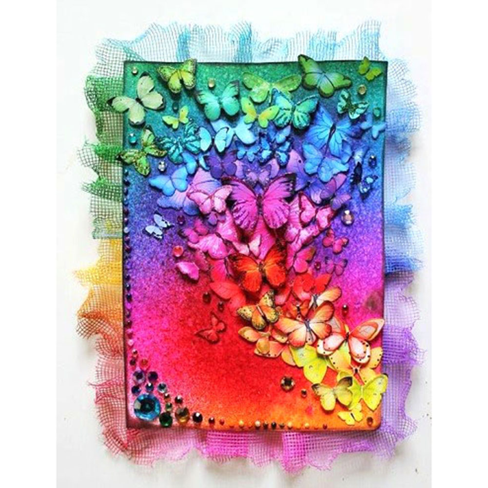 

Colored Butterflies - Round Drill Diamond Painting - 30*40CM, 501 Original