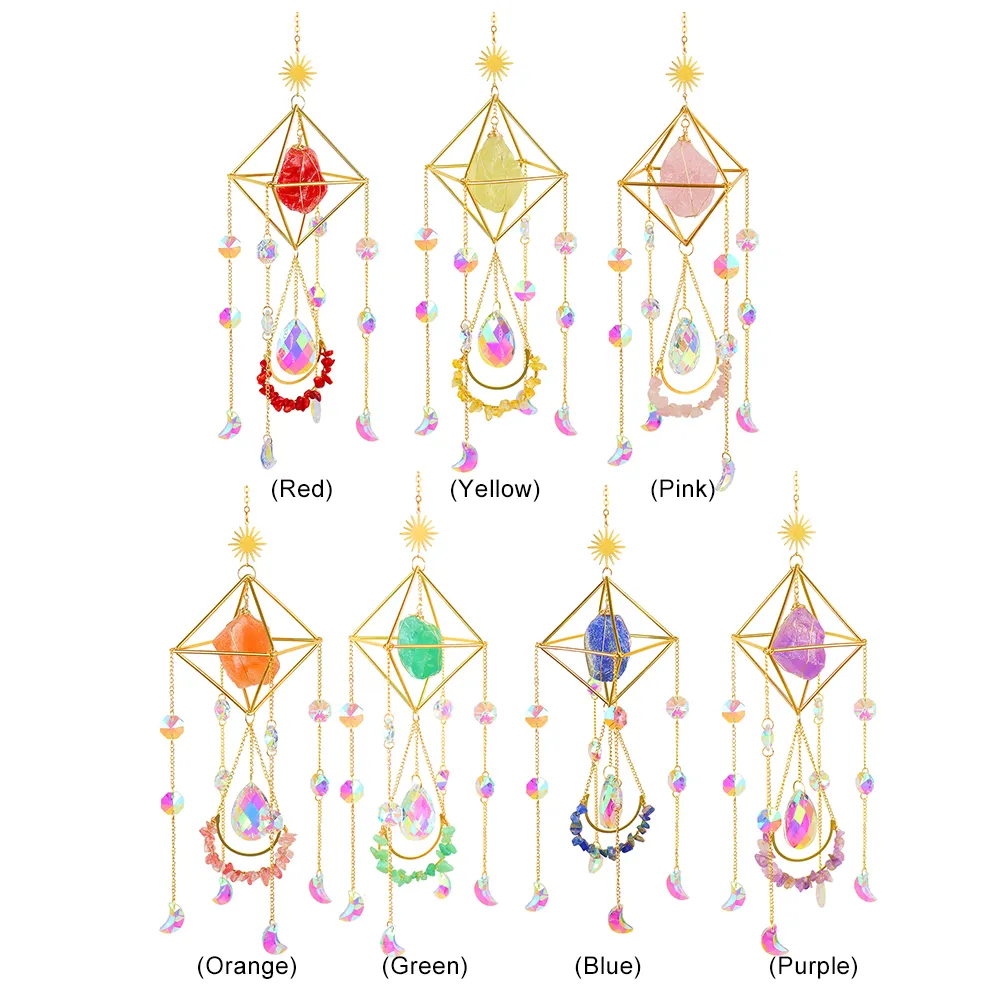 K9 Crystal Light Catchers Wind Chime Sunlight Trapping Windchimes Jewelry