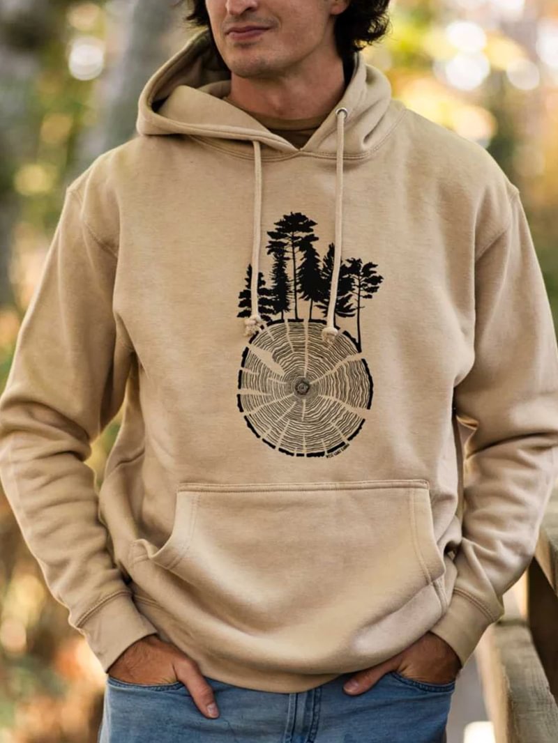 Men's Forest Growth Ring Graphic Hoodie in  mildstyles
