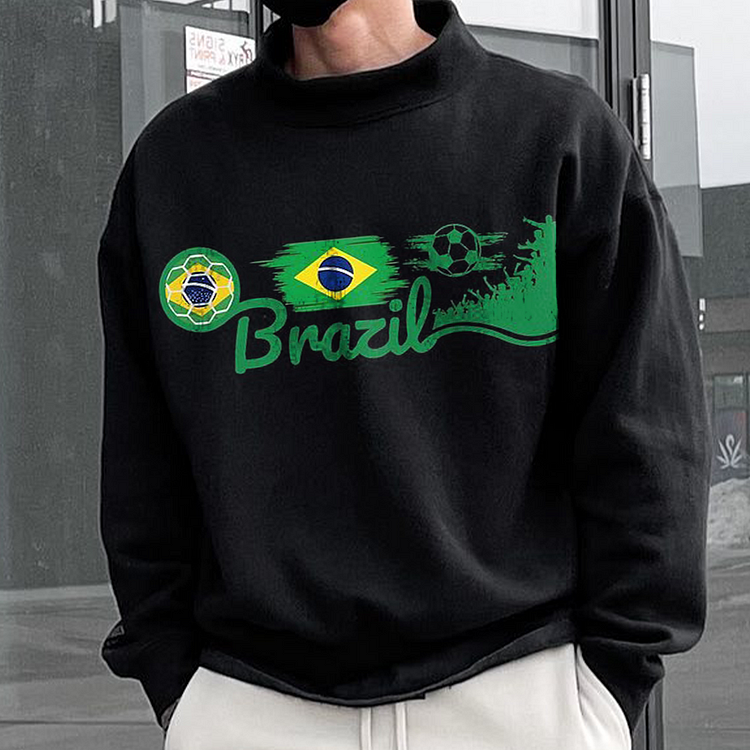 Brazil Football Team Casual Sports Sweatshirt
