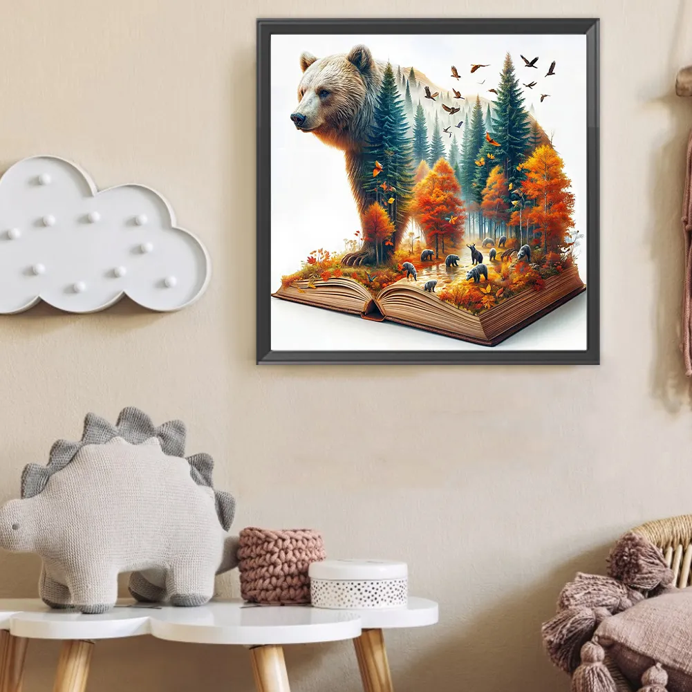 Diamond Painting - Full Round Drill - Autumn Bear(Canvas|40*40cm)