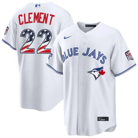 Youth Toronto Blue Jays #22 Ernie Clement Nike White 2026 All-Star Edition Stars & Stripes Stadium Jersey
