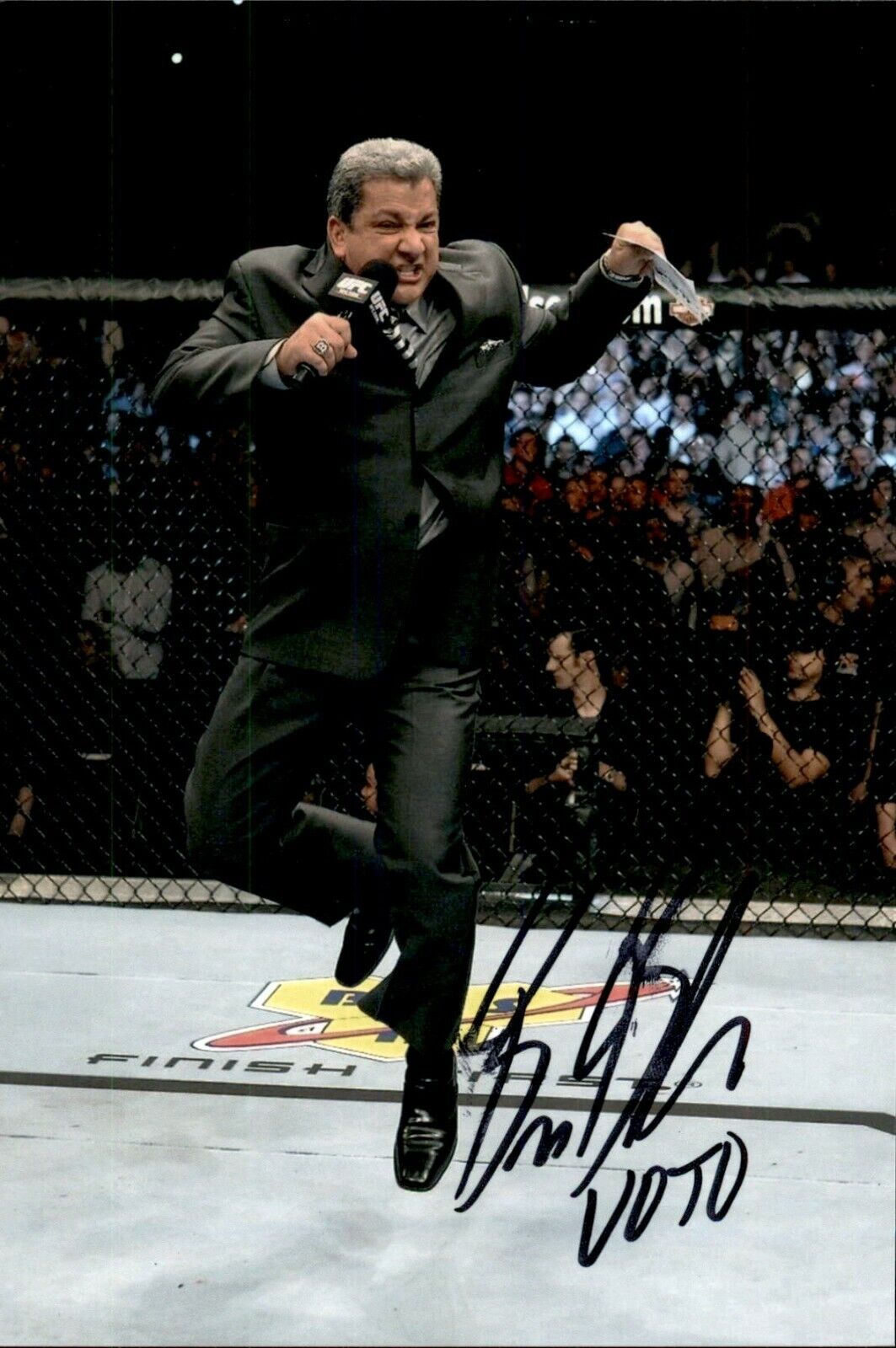 Bruce Buffer SIGNED autographed 4x6 Photo Poster painting UFC RING ANNOUNCER #2