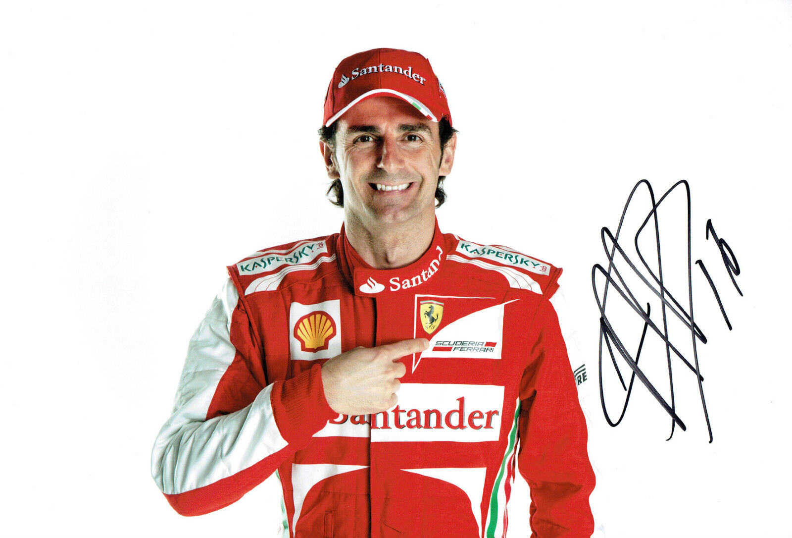 Pedro De La ROSA SIGNED Autograph F1 FERRARI Racing Photo Poster painting AFTAL COA