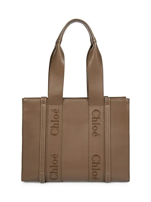 Chloé Woody Medium Leather Tote Bag
