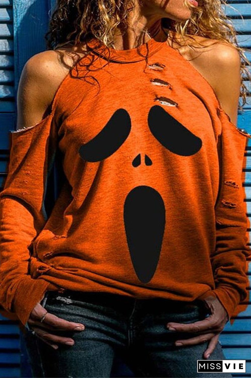 Cold Shoulder Hollow Out Top