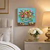 DIY Pre-Framed Flower Vase Button Art Canvas Kit