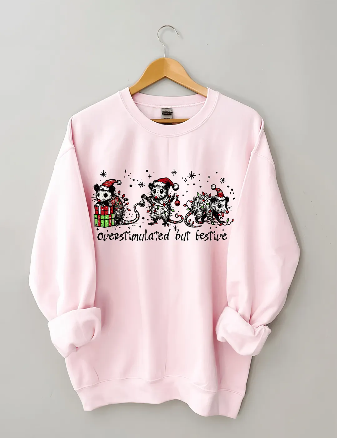 Funny Christmas Overstimulated But Festive Sweatshirt