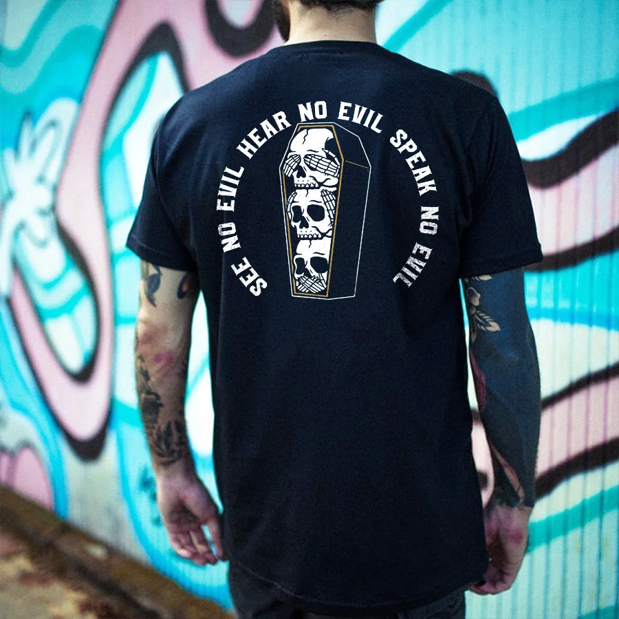 See No Evil Hear No Evil Speak No Evil Print Men's Printed T-shirt