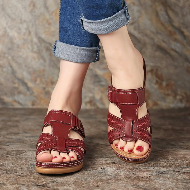 Leather Soft Footbed Arch Support Sandals 2021