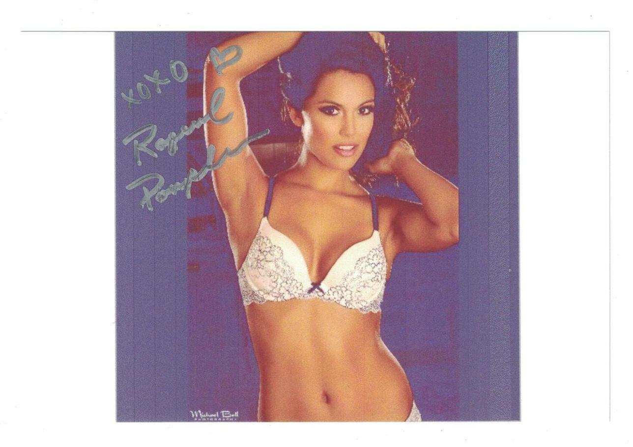 Raquel Pomplun Signed Autographed 4 x 6 Photo Poster painting Actress Model Playboy Sexy