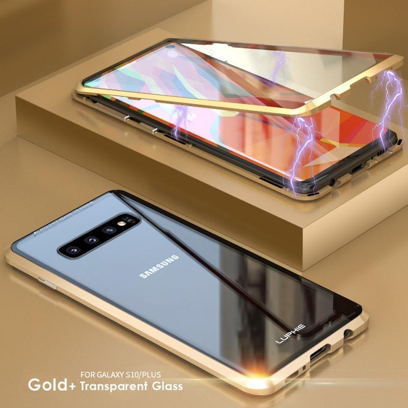 Upgraded Two Side Tempered Glass Magnetic Adsorption Phone Case For Samsung S10 S10Plus S10E S105G S10Lite