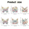 (US Local)6Pcs Flower Butterfly Diamond Painting Art Fridge Magnet for Fridge Whiteboards