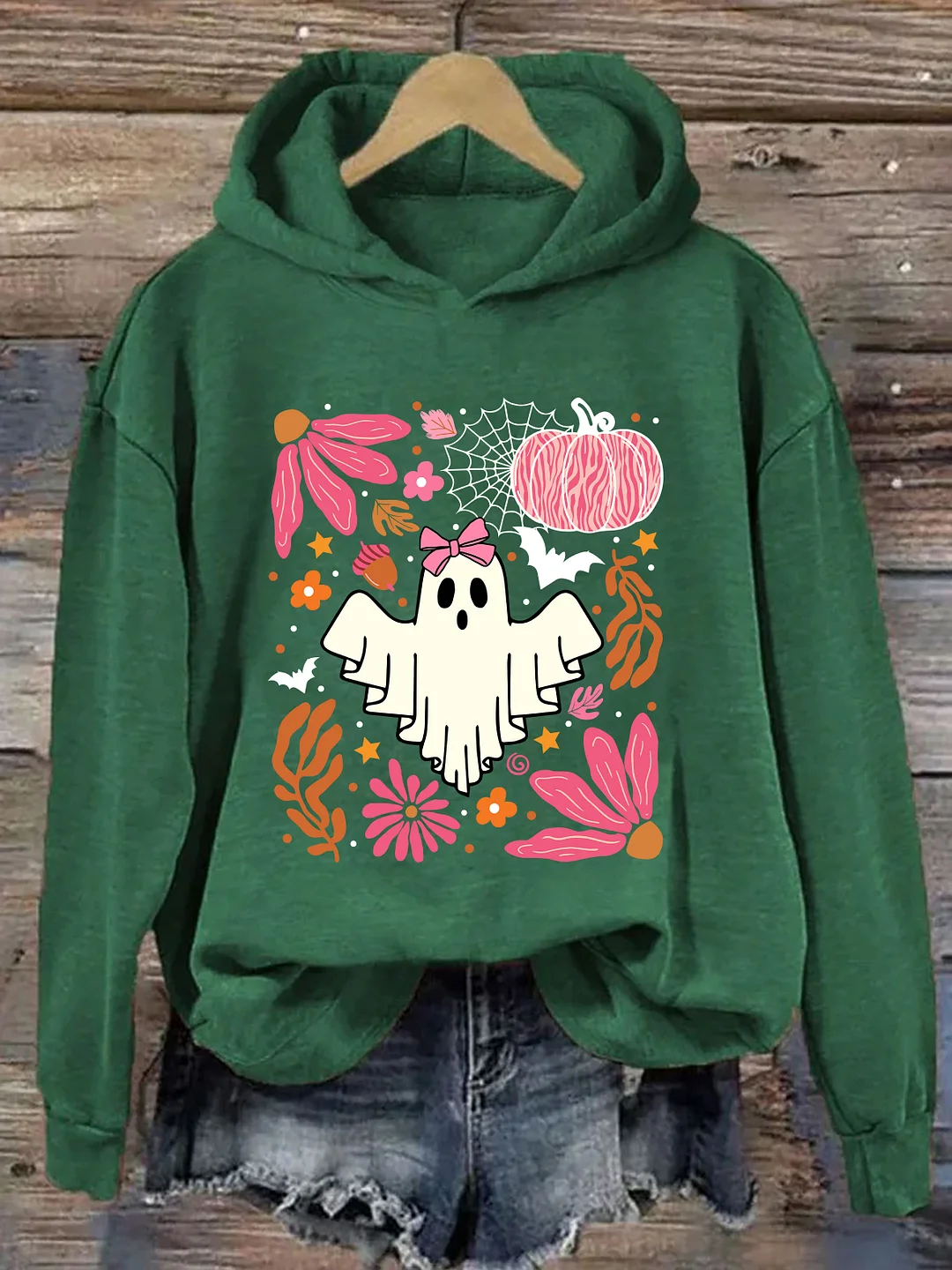 Halloween Pink Ghost Hoodie