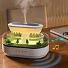 Micro Landscape Rain Cloud Air Humidifier Simulated Raindrops/Natural White Noise/Essential Oil Aromatherapy Colorful Light Gradient Atmosphere Lamp Ultrasonic Atomizer Humidifier