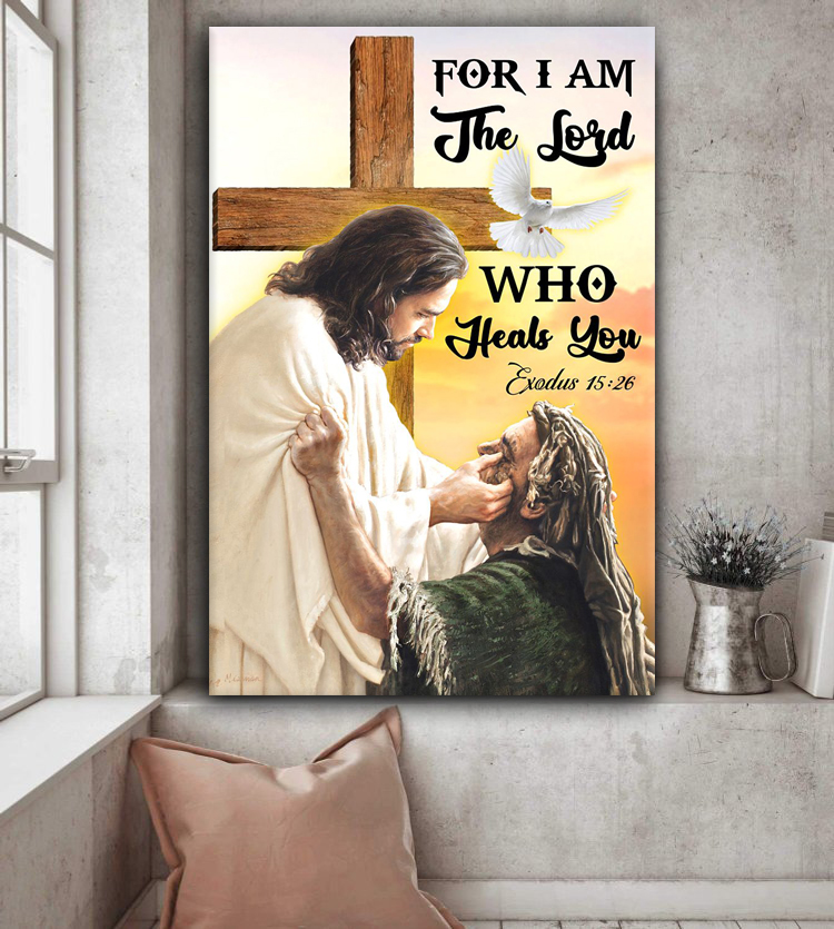 For I Am The Lord Who Heal You Jesus  Canvas Wall Art