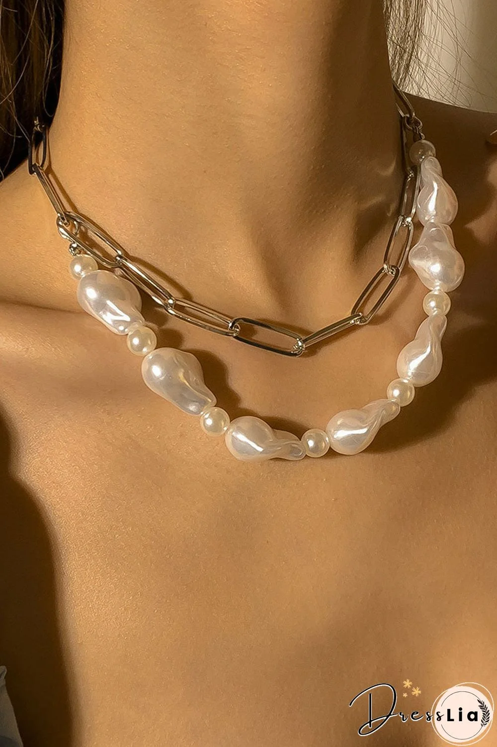 Fashion  Simplicity Geometric Split Joint Necklaces