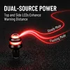 Bike Handlebar End Light Bar End Plug Warning Lights Waterproof Mountain Bike Handlebar Light Type-C Charging High-Brightness Safety Warning Lamp Night Riding Road Bikes Accessories