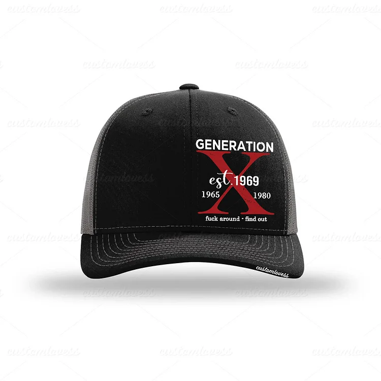 Custom Gen X Member Trucker Hat