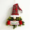 LED Christmas Santa Gnome Pendant with Lights Artificial Plant Elf Doll Ornament