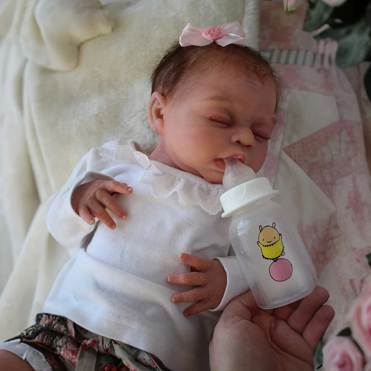 [Eyes can Opened and Closed]12" & 16" Cute Full Body Silicone Newborn Baby Doll Girl Margaret Rebornartdoll® RSAW-Rebornartdoll®