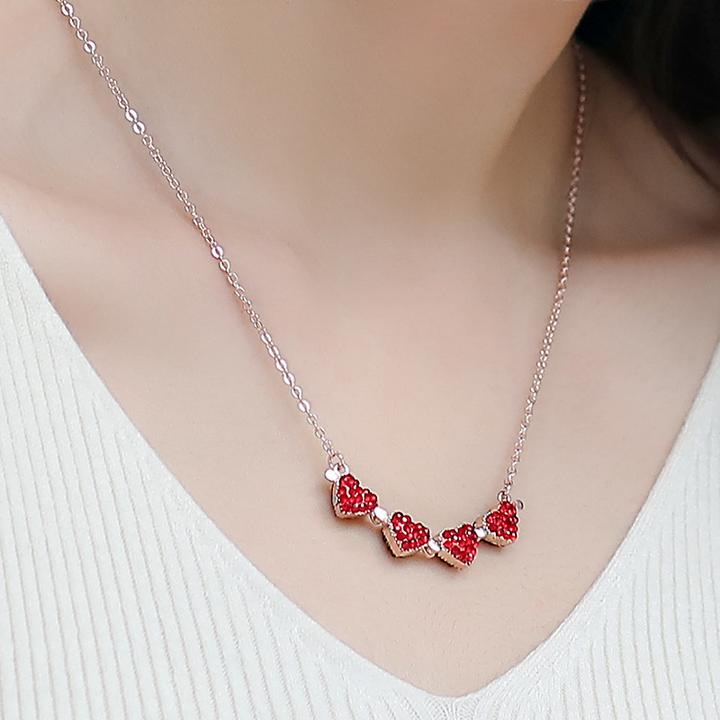 Heart Clover Necklace with Magnetic Folding – NECKLACEFORLIFE