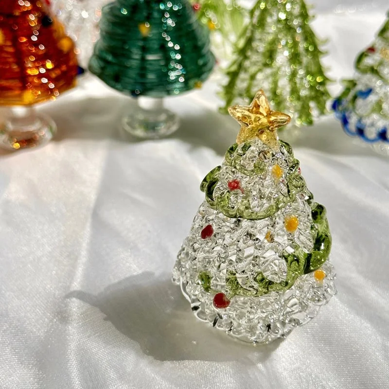 🔥LAST DAY 70% OFF - 🎁Handmade Glass Christmas Tree Statue