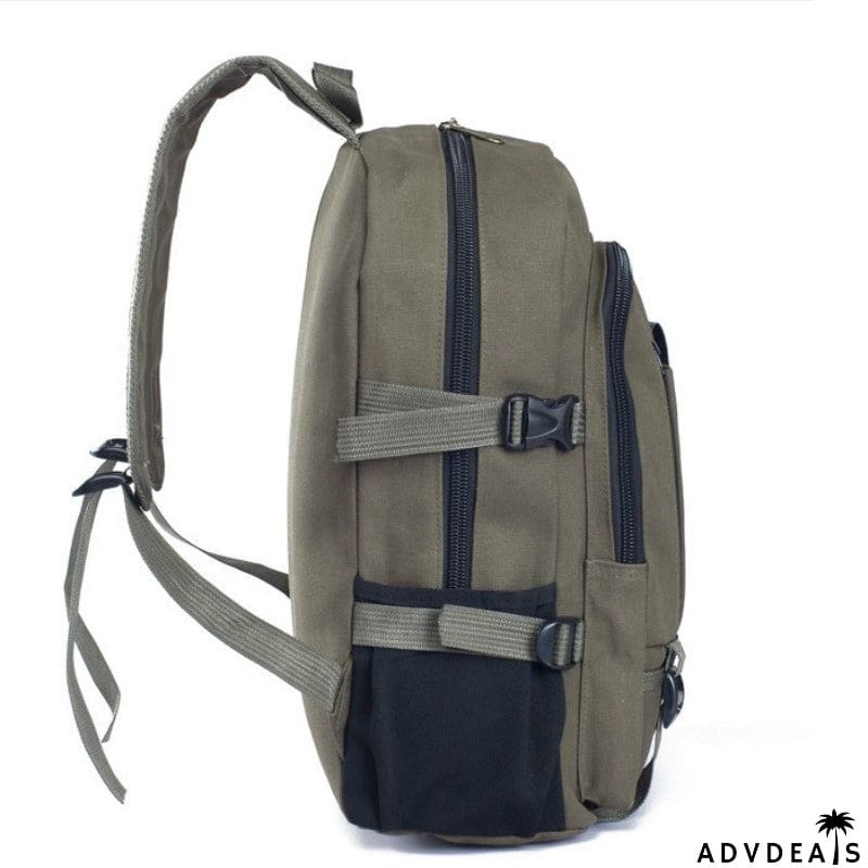 Unisex Multi-Pocket Spacious Interior Canvas Traveling Top-Handled Backpack