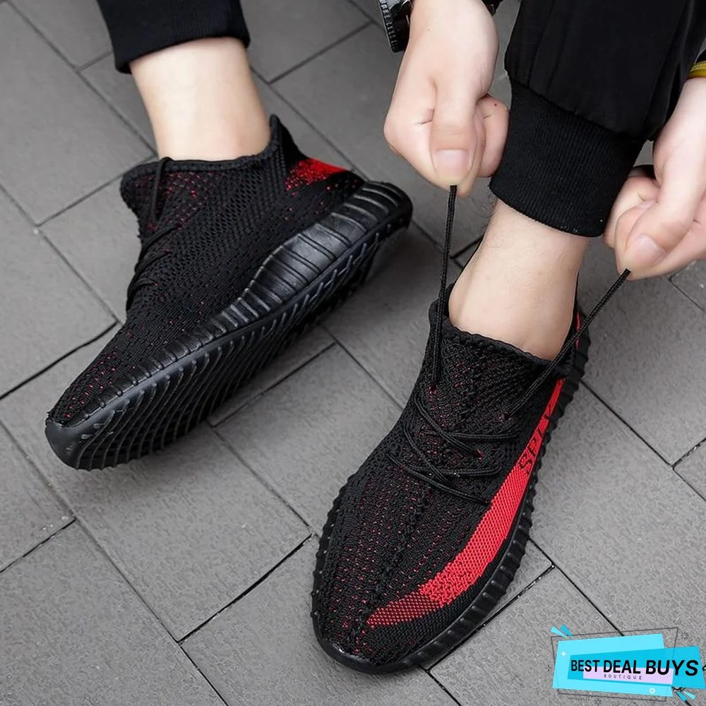 Men Vulcanized Light Weight Breathable Sneakers Fashion Lace-Up Unisex Sports Shoes