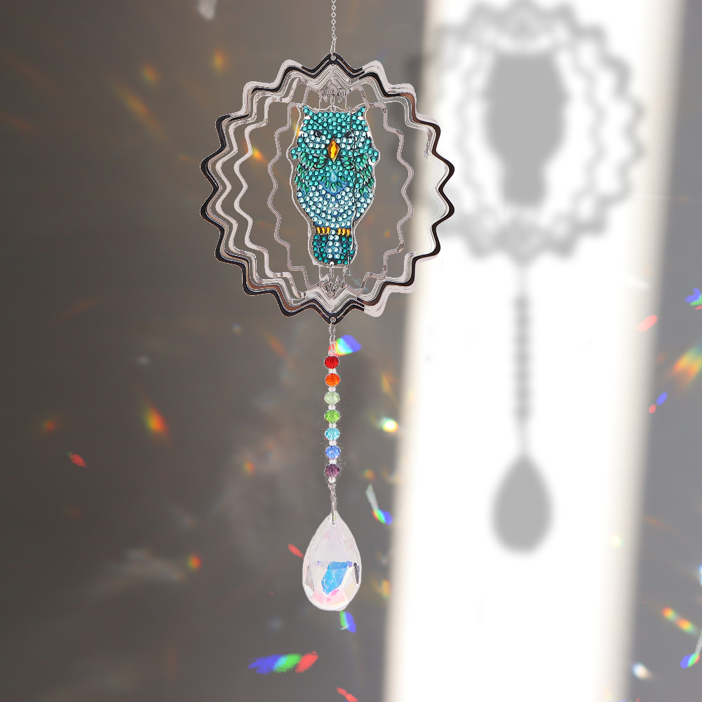 

Owl 3D Crystal Suncatcher - 5D DIY Craft Pendant, 501 Original