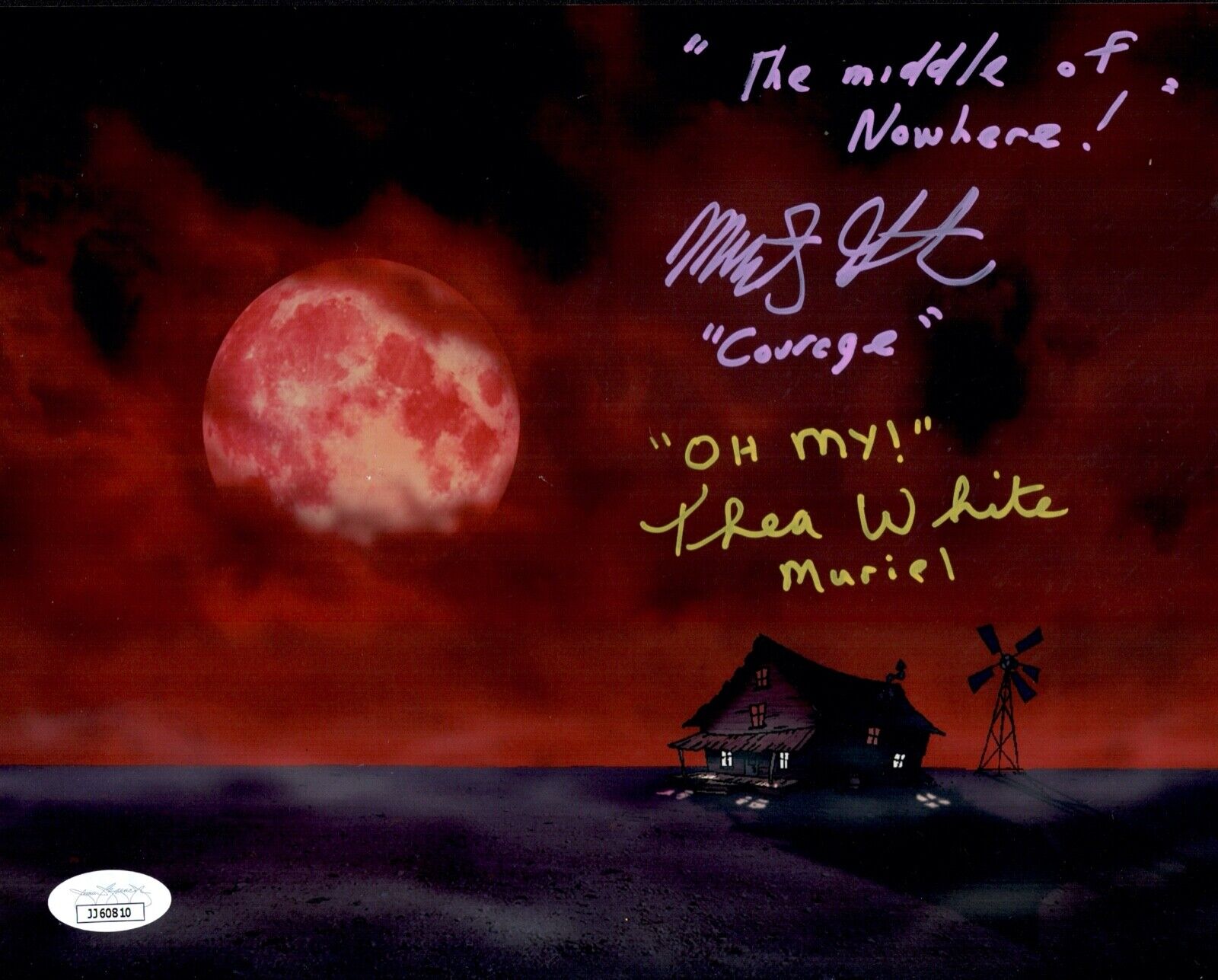 MARTY GRABSTEIN & THEA WHITE Signed COURAGE COWARDLY DOG 8x10 Photo Poster painting JSA COA CERT