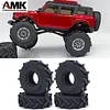 AMK 4Pcs 1.0" Rubber Mud Off Road Tires 24x62x20mm for 1/24 RC Crawler Car Axial SCX24 Gladiator Deadbolt 1/18 TRX4M (4PCS)
