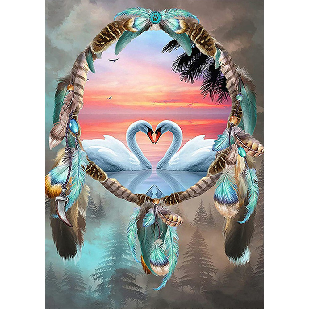 

Swan Dream Catcher - Square Drill Diamond Painting - 40*50CM, 501 Original