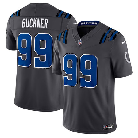 Men's Indianapolis Colts #99 DeForest Buckner Charcoal 2026 Rivalries Collection Vapor F.U.S.E. Limited Jersey