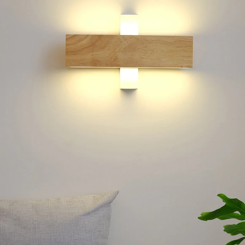 Wooden Magnetic Light 360°Rotatable LED Lights Portable Rechargeable USB  Wall Lamp for Home Wardrobes Lighting Supplies