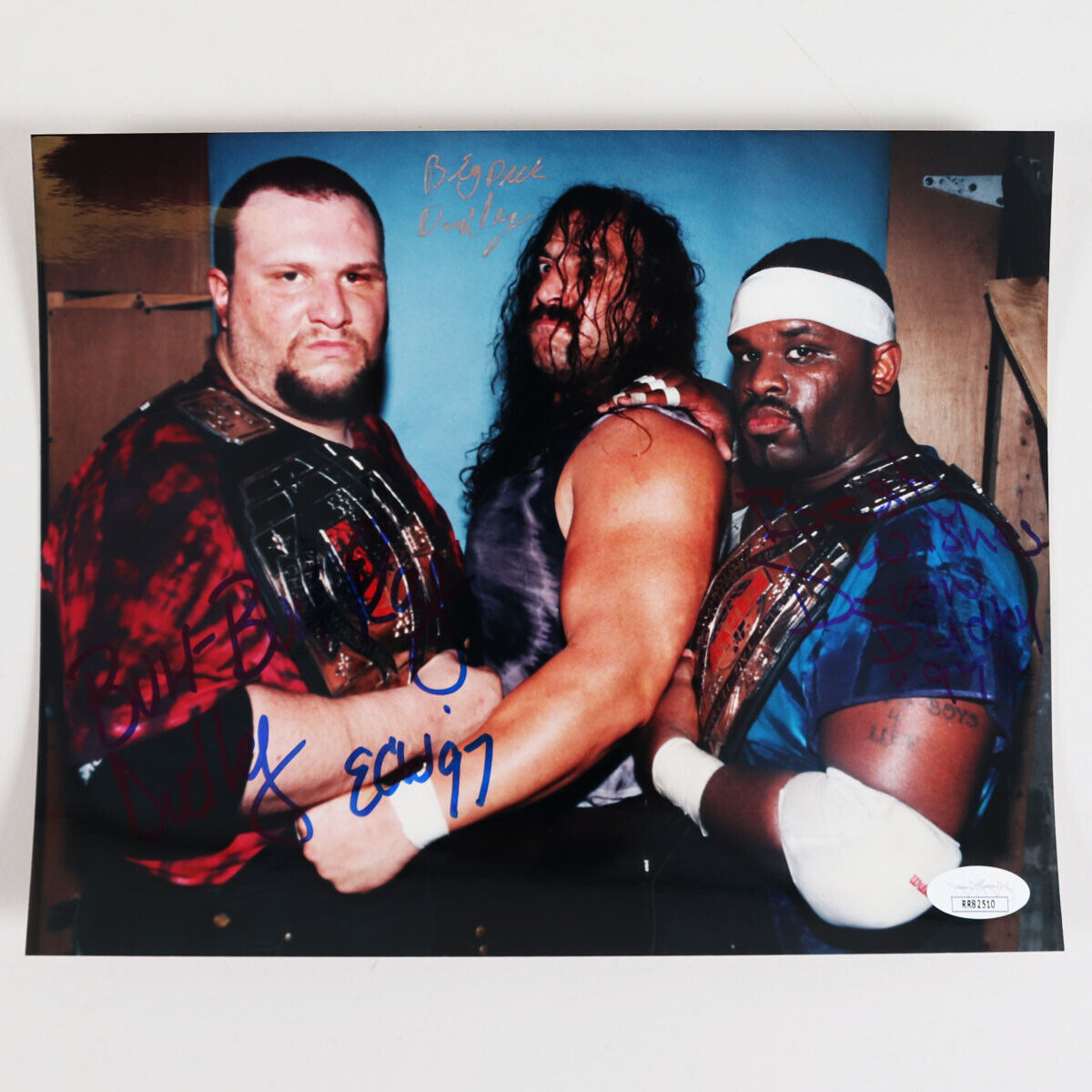 The Dudley Boyz Signed Photo Poster painting 8x10 w/ Big Dick Dudley - COA JSA