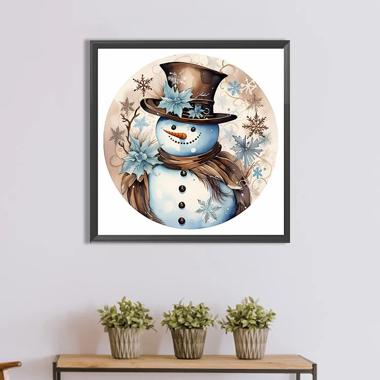 Snowman - Full Drill - Crystal Diamond Painting(30*40cm)-605583.02