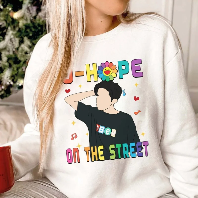 BTS J-Hope On The Street Smiley Flower Sweatshirt
