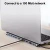 14 in 1 USB C Hub with 4K HDMI-Compatible VGA Ethernet 100W PD SD/TF Audio