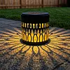Solar Elegant Flower Wall Lights Waterproof Decorative Pathway Light 7-Color Changing Metal Projector Lamps for Backyards/Patio/Porch