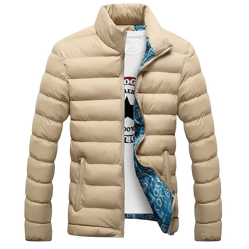 FTLZZ New Autumn Winter Jackets Parka Men Warm Outwear Casual Slim Mens Coats Windbreaker Quilted Jackets Men M-6XL