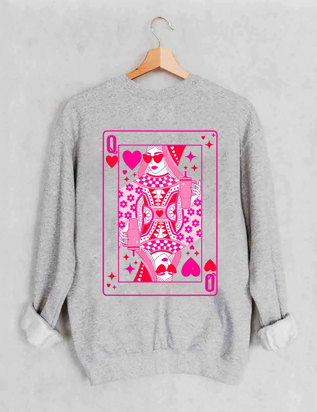  Queen Of Hearts Valentine's Day Sweatshirt 