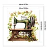 (Multi-Style) Flower Sewing Machine-14CT Stamped Cross Stitch 40*40cm/15.75*15.75in