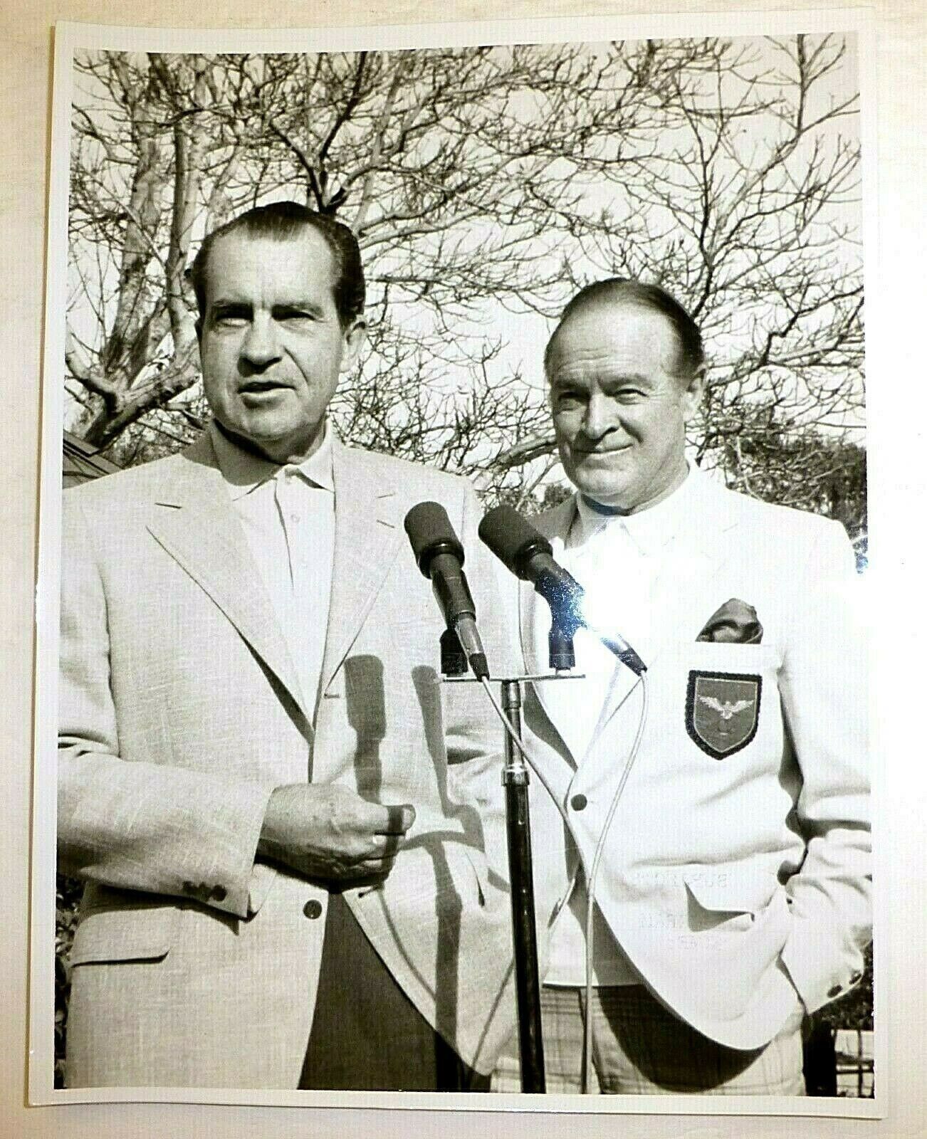 BOB HOPE & PRES NIXON 8x10 Publicity Photo Poster painting TV Special w/NBC blurb (1971) AK514