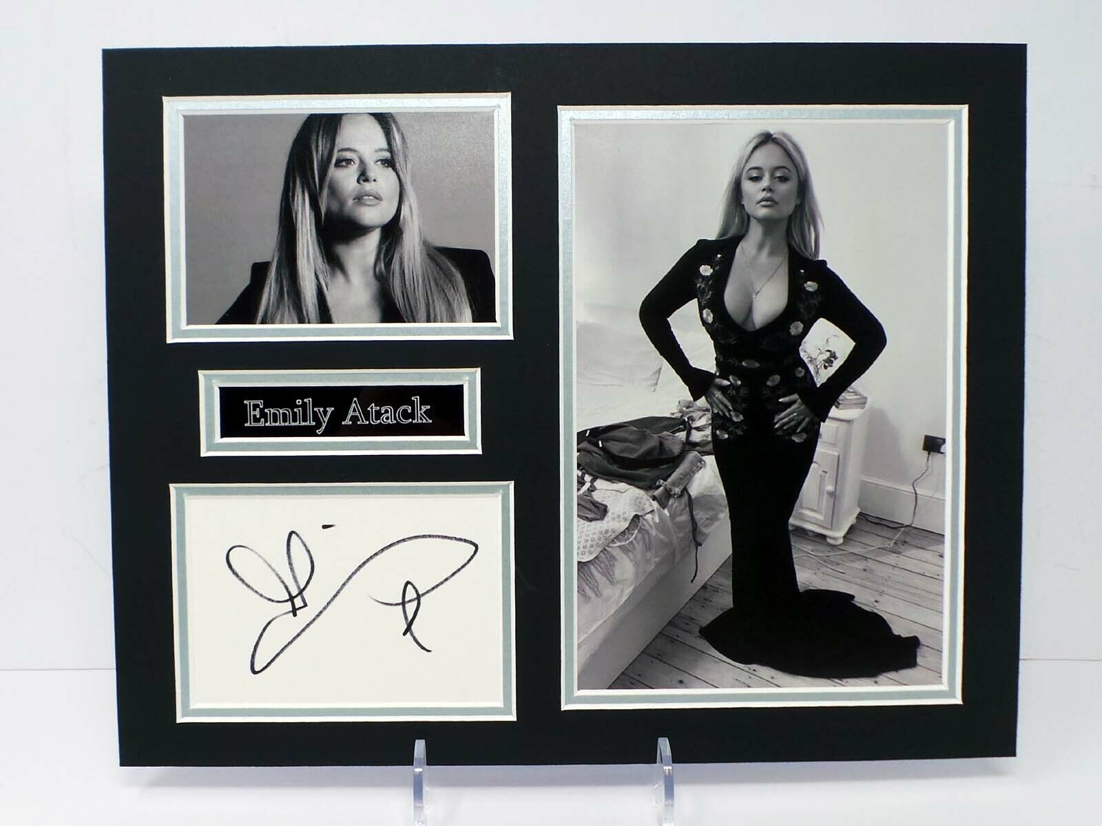 Emily ATACK SEXY Signed & Mounted 14x11 Photo Poster painting Display 3 AFTAL COA Inbetweeners