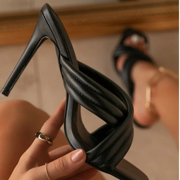 Plus Size Summer Women Fetish 11.5cm High Heels Sandals Lady Gladiator Stiletto Heels Sandles Cross Tie Strap Stripper Shoe